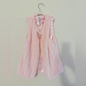 Pink faux fur vest